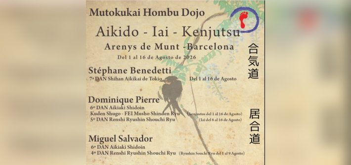 Seminario Mutokukai Hombu Dojo Aikido Iai Kenjutsu Arenys de Munt 2026
