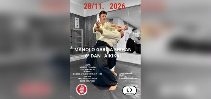 Seminario de Aikido en Terrassa con Manolo García Shihan 2026